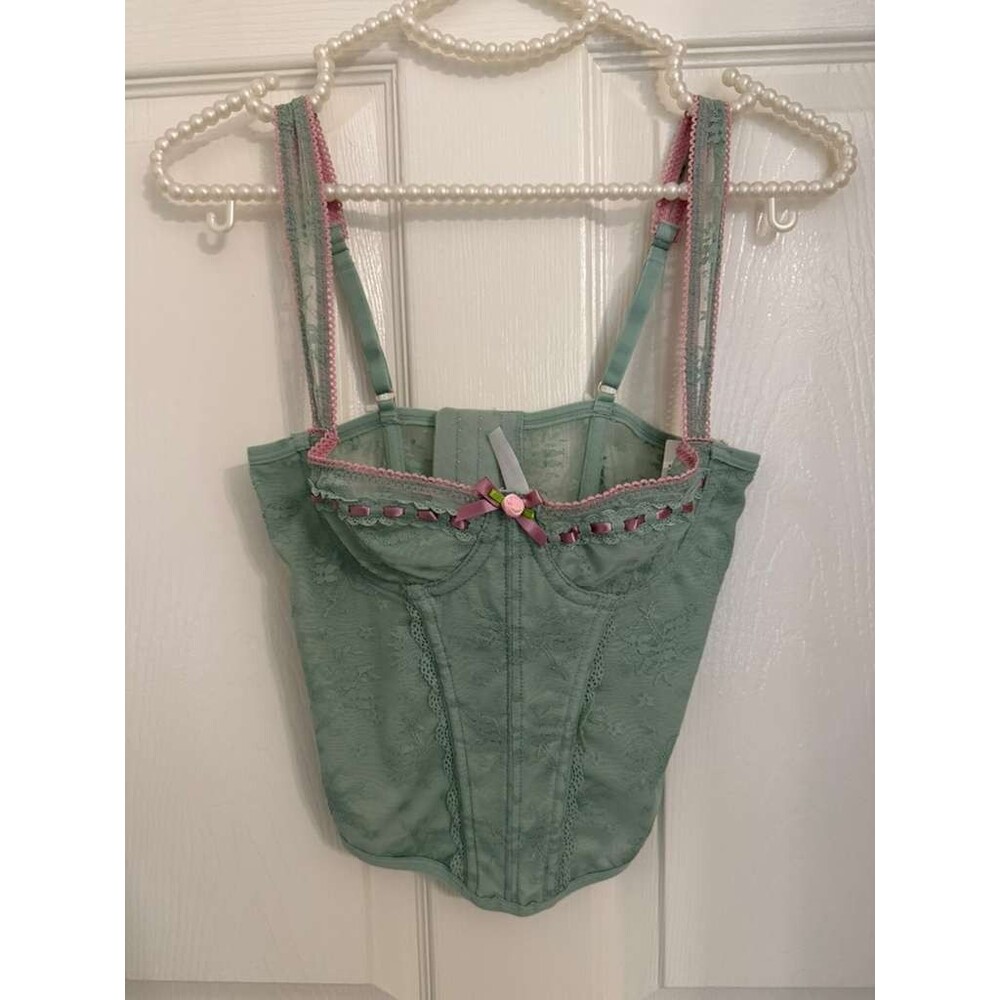 Y2K Out From Under Urban Outfitters Lace Bustier Corset Top XS NWT - Picture 3 of 10